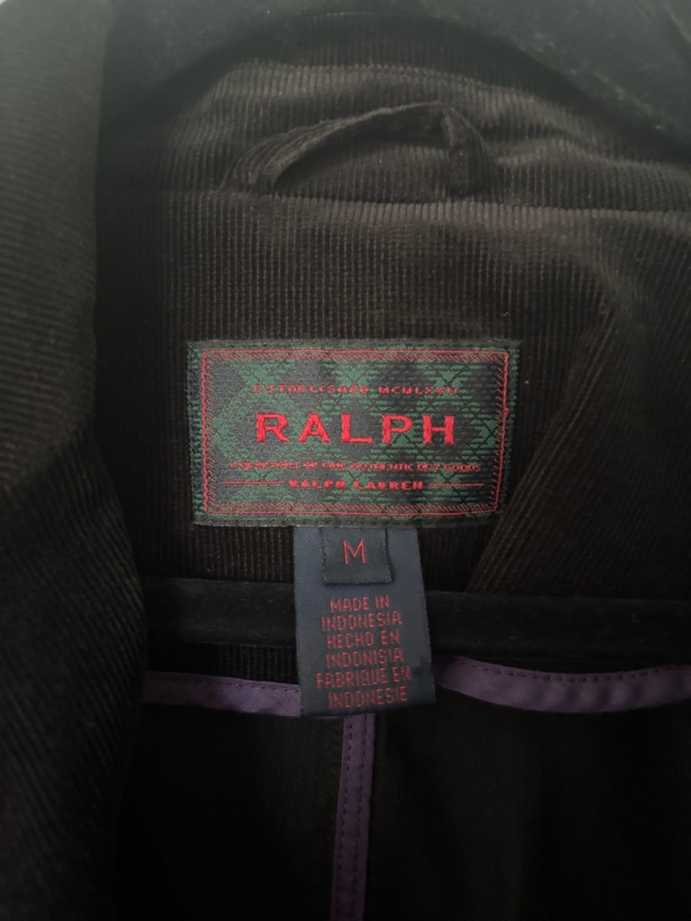Women’s Vintage Ralph Lauren Black Corduroy Blazer